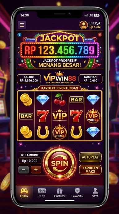 Layar utama vipwin88 — antarmuka bersih setelah instalasi